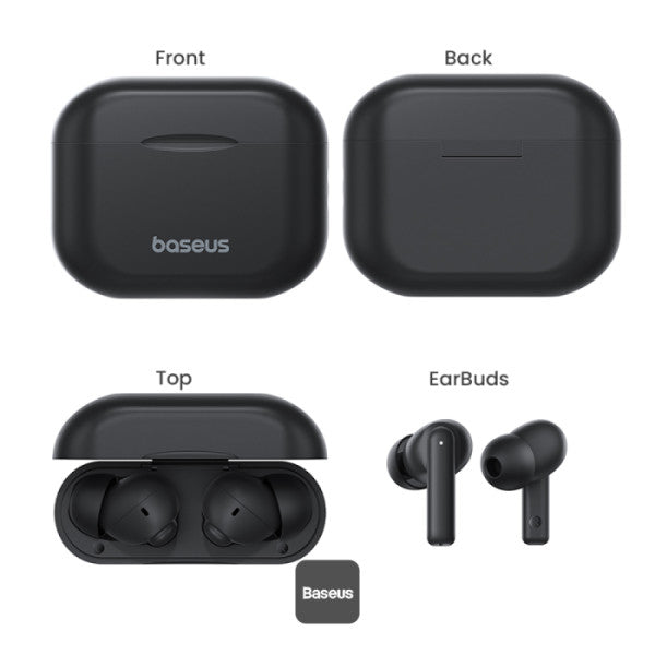Baseus Bowie E17 True Wireless Bluetooth Earphones With Dual Mic ENC & Punchy Bass - Black