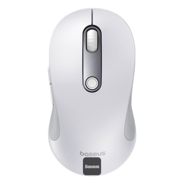 Baseus F02 Ergonomic Dual-Mode Wireless Mouse | Bluetooth 52 and 24Ghz Connectivity Silent Buttons 5 DPI Modes - White