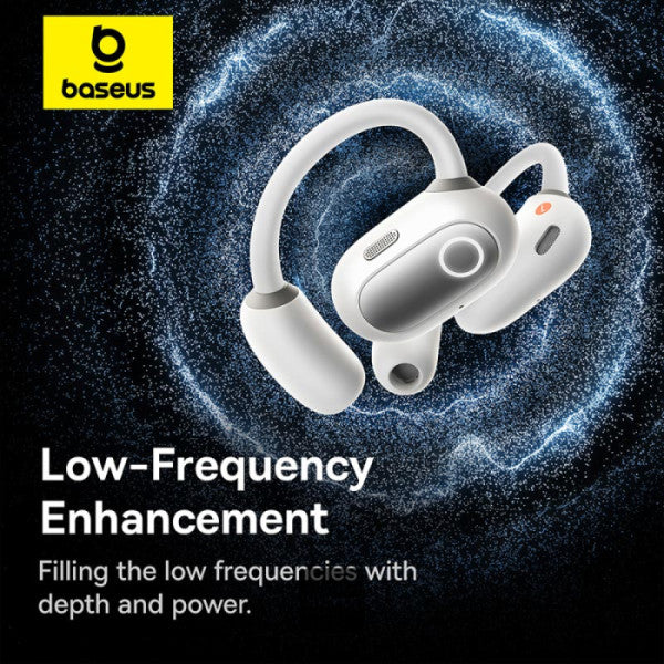 Baseus Eli Sport 1 Open-Ear Wireless Earbuds With IPX4 Waterproof TWS ENC Mics & Detachable Neckband - Stellar White