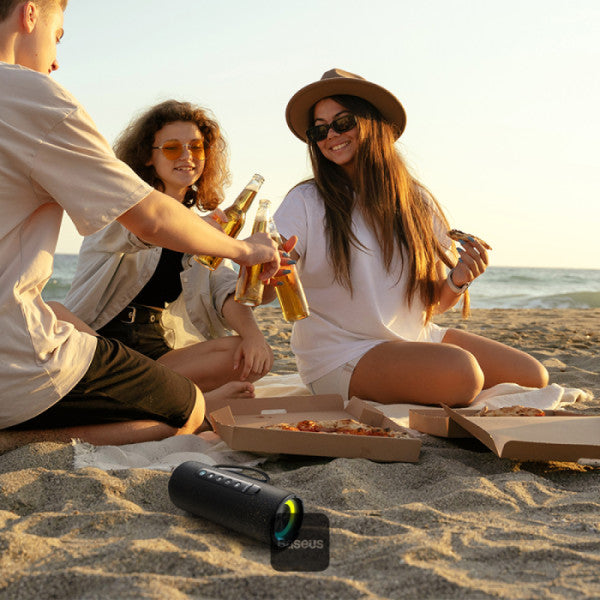 Baseus AeQur Series VO20 Bluetooth Speaker with Ambient RGB Light | BT 53 15H Playtime 15W Loud Stereo Sound Deep Bass - Black