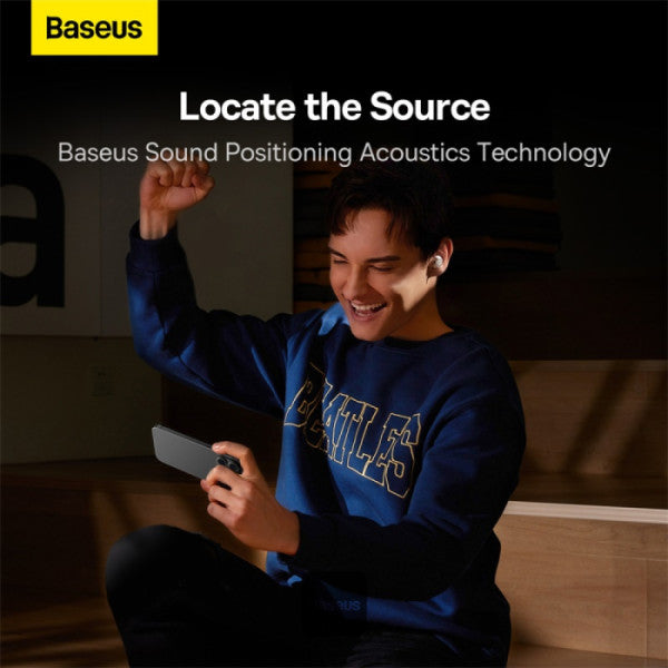 Baseus Bowie WM03 True Wireless Earphones - 38H Playtime Bluetooth 53 Ultra-Low Latency Fast Charging Case Immersive Audio - White