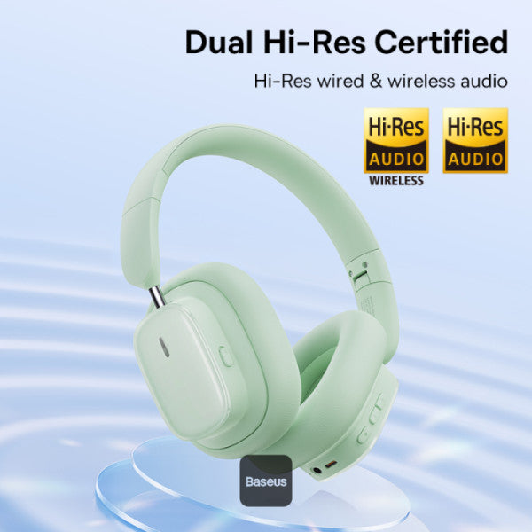 Baseus Bowie H1i Wireless Headphones - 100H Playtime ANC Headset - Green