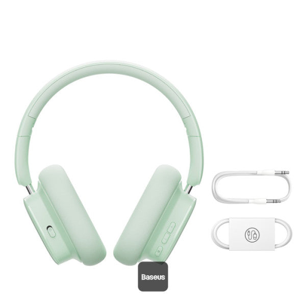 Baseus Bowie H1i Wireless Headphones - 100H Playtime ANC Headset - Green