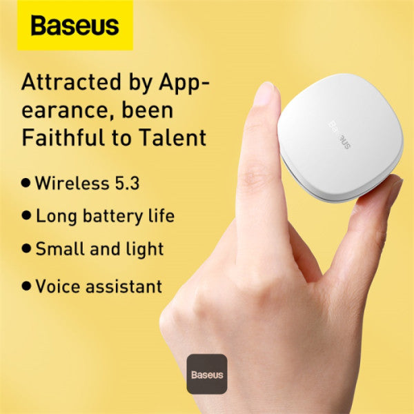 Baseus Encok WM01 True Wireless Earphones 36H Playtime Bluetooth 53 Low-Latency Fast-Charging in-Ear Earbuds - White