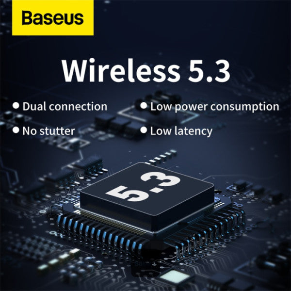 Baseus Encok WM01 True Wireless Earphones 36H Playtime Bluetooth 53 Low-Latency Fast-Charging in-Ear Earbuds - White