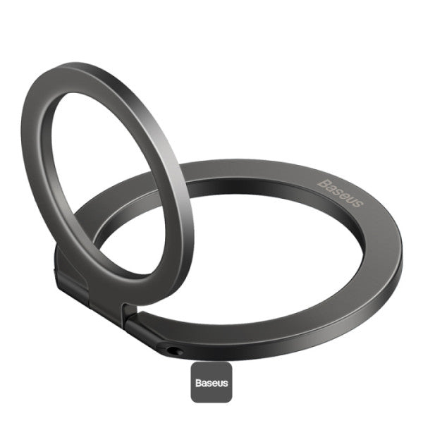 Baseus Halo Series Foldable Metal Ring Stand | 360° Rotation Magnetic Ring Holder & Stand for All Phones - Grey