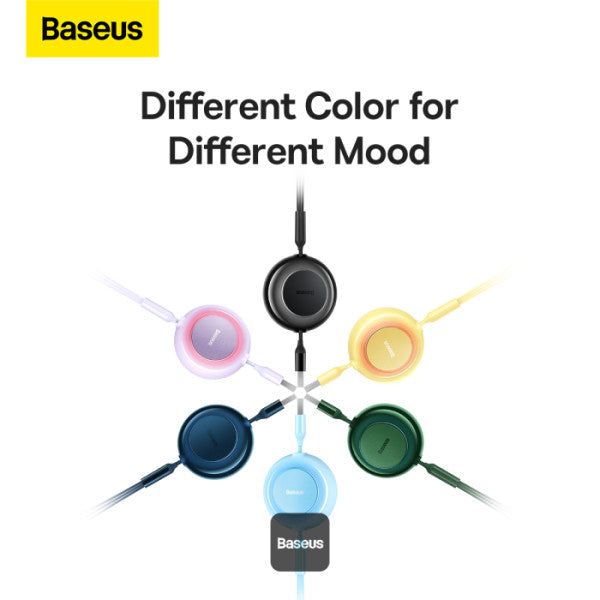 Baseus Bright Mirror 2 Series Retractable Cable | 3 in 1 Fast Charging Data Cable | USB-A to Type-C + Lightning + Micro | 35A | 11M - Black