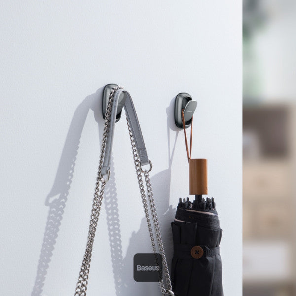 Baseus Beetle Car Hook 2Pcs For Key Chain Hanger USB Cable Organizer Headphone Cable Winder - Dark Grey