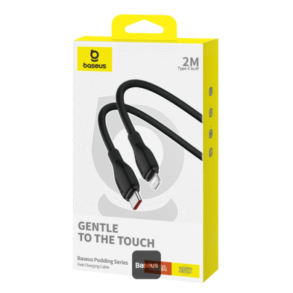 Baseus Pudding Series Fast Charging Cable With High-Speed Data Transmission Type-C to Lightning 20W 222A 2M - Black