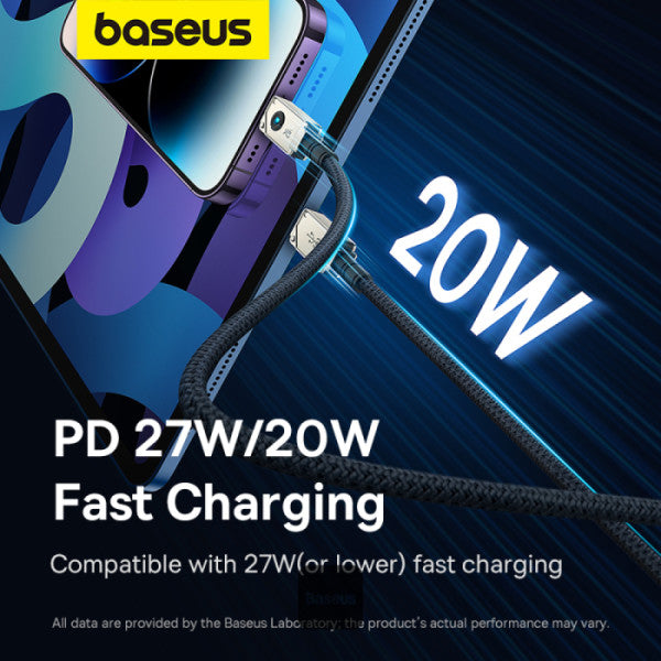 Baseus Unbreakable Series 20W PD Fast Charging Data Cable Type-C to Lightning 2M - White