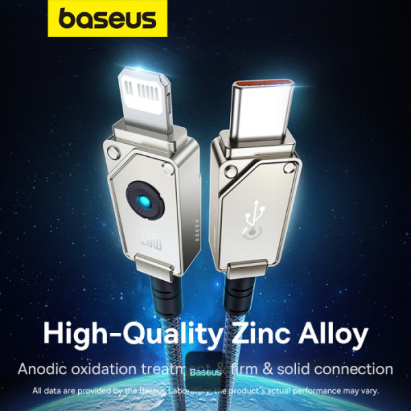 Baseus Unbreakable Series 20W PD Fast Charging Data Cable Type-C to Lightning 2M - White