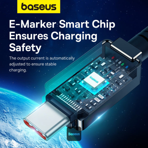 Baseus Unbreakable Series 100W PD Fast Charging Data Cable Type-C to Type-C 1M - Black