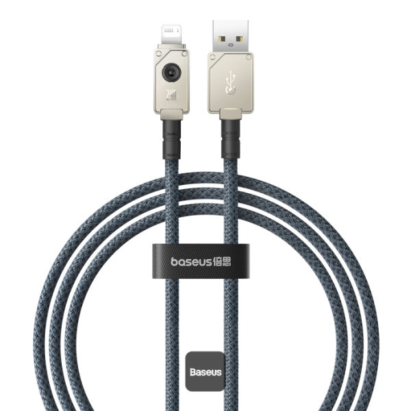 Baseus Unbreakable Series Fast Charging Data Cable USB-A to Lightning 24A 1M - White
