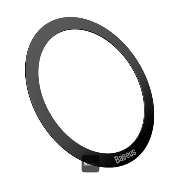 Baseus Halo Series Magnetic Metal Ring Sticker | Ultra-Thin Phone Holder Plate 2 Pcs - Black
