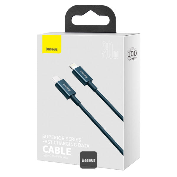 Baseus Superior Series PD 20W Type-C To Lightning Fast Charging Data Cable 1M - Blue