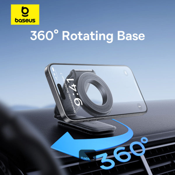 Baseus C02 Prime Trip Series Magnetic Car Phone Holder 360° Rotatable Foldable Car Mount - Black