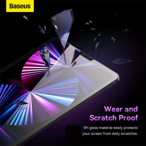 Baseus Crystal Series 03mm HD Tempered Glass Screen Protector for 11 iPad Pro 2018 20 21 22 109 iPad Air4 5 With Easy Installation Frame - Clear