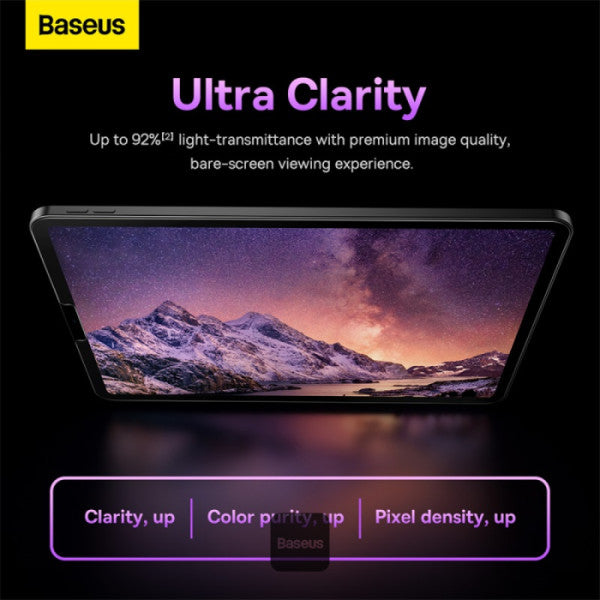 Baseus Crystal Series 03mm HD Tempered Glass Screen Protector for 11 iPad Pro 2018 20 21 22 109 iPad Air4 5 With Easy Installation Frame - Clear