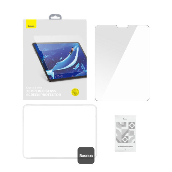 Baseus Crystal Series 03mm HD Tempered Glass Screen Protector for 11 iPad Pro 2018 20 21 22 109 iPad Air4 5 With Easy Installation Frame - Clear