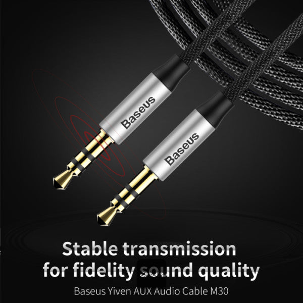Baseus Yiven M30 Audio Cable Male to Male 35mm Aux Cable 15M - Black