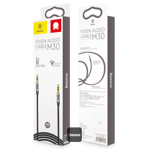 Baseus Yiven M30 Audio Cable Male to Male 35mm Aux Cable 15M - Black