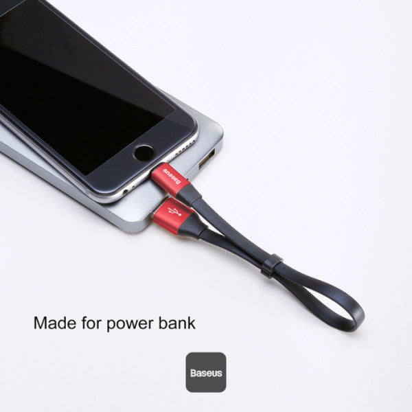 Baseus Nimble USB-A to Lightning Flat Cable -Ultra-Portable Charging Cable 23CM - Black+Red