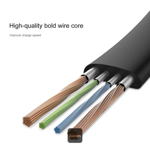 Baseus Nimble USB-A to Lightning Flat Cable -Ultra-Portable Charging Cable 23CM - Black+Red