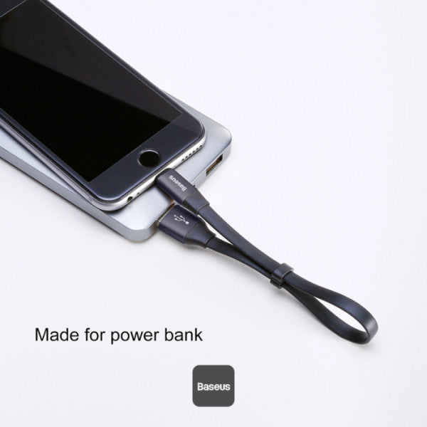 Baseus Nimble USB-A to Lightning Flat Cable -Ultra-Portable Charging Cable 23CM - Black