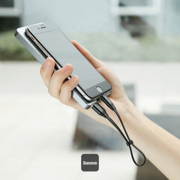 Baseus Nimble USB-A to Lightning Flat Cable -Ultra-Portable Charging Cable 23CM - Black