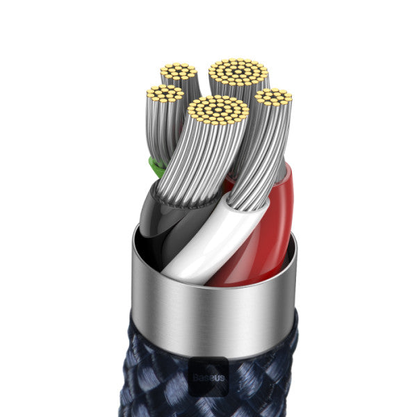 Baseus Explorer Series Auto Power Off Type-C to Lightning Cable - 20W PD Fast Charging Cable and 480Mbps Data Transfer 1M - Blue