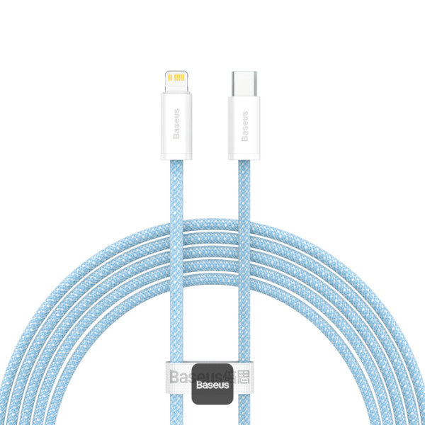 Baseus Dynamic Series Type-C to Lightning Cable - 20W PD Fast Charging & 480Mbps Data Transfer Nylon Braided 2M - Blue