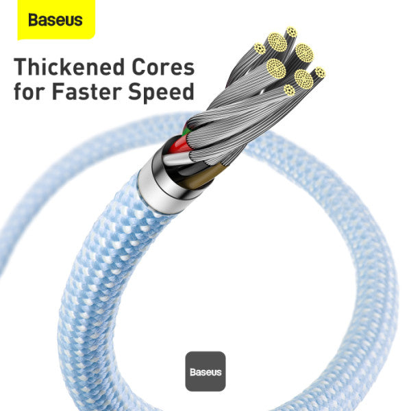 Baseus Dynamic Series Type-C to Lightning Cable - 20W PD Fast Charging & 480Mbps Data Transfer Nylon Braided 2M - Blue