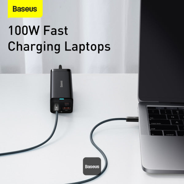 Baseus Dynamic Series Type-C to Type-C Cable - 100W PD Fast Charging & 480Mbps Data Transfer Nylon Braided 1M - Black
