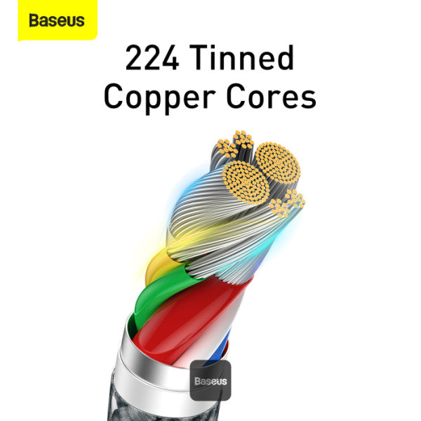 Baseus Dynamic Series Type-C to Type-C Cable - 100W PD Fast Charging & 480Mbps Data Transfer Nylon Braided 1M - Black