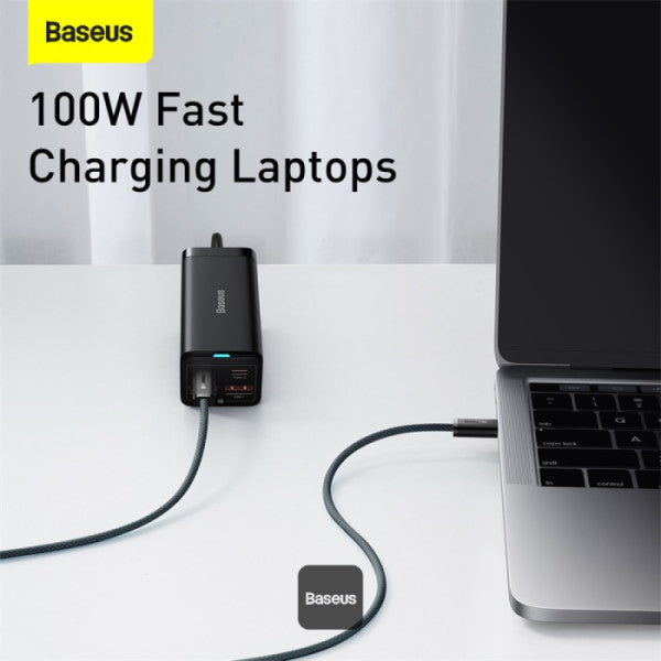 Baseus Dynamic Series Type-C to Type-C Cable - 100W PD Fast Charging & 480Mbps Data Transfer Nylon Braided 2M - Black