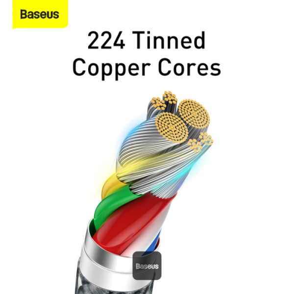 Baseus Dynamic Series Type-C to Type-C Cable - 100W PD Fast Charging & 480Mbps Data Transfer Nylon Braided 2M - Black