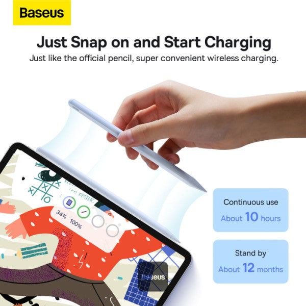 Baseus Smooth Writing 2 Series Wireless Charging Stylus Pencil for Apple iPad (Active Wireless Version) - Blue