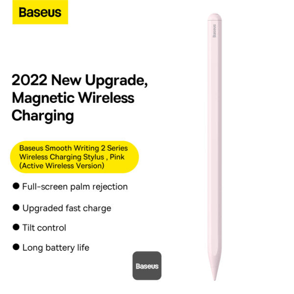 Baseus Smooth Writing 2 Series Wireless Charging Stylus Portable Touch Screen Capacitive Pencil (Active Wireless Version) Pink