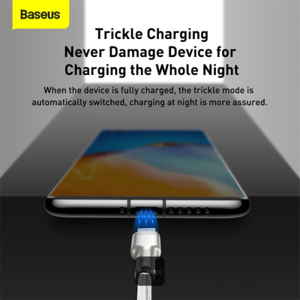 Baseus Cafule Series 66W USB to USB-A to Type-C Metal Data Cable 6A 2M - White