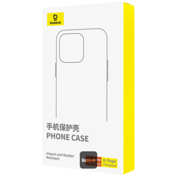 Baseus Crystal Series Magnetic Phone Case for iPhone 15 Pro Shockproof MagSafe (With Tempered-glass Screen Protector & Cleaning Kit) - Clear
