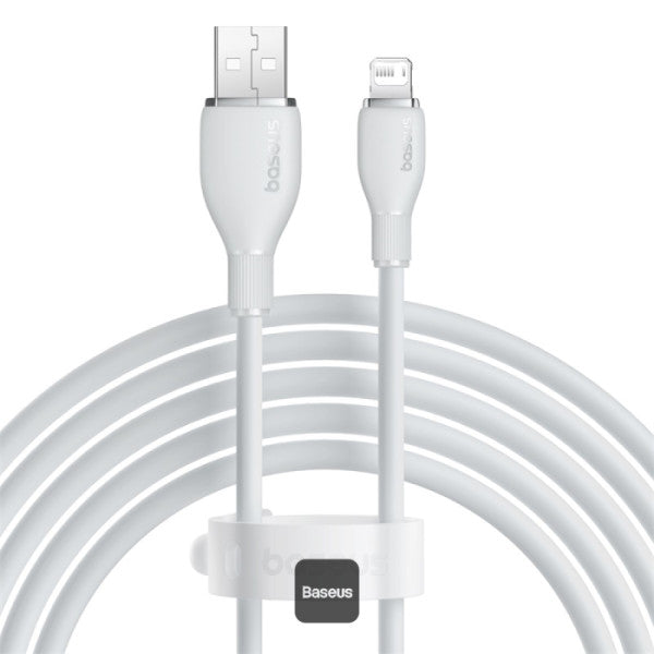 Pudding Series Fast Charging Cable With High-Speed Data Transmission USB-A to Lightning 12W 24A 12M - White