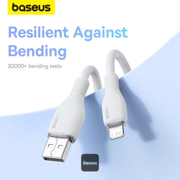 Pudding Series Fast Charging Cable With High-Speed Data Transmission USB-A to Lightning 12W 24A 12M - White