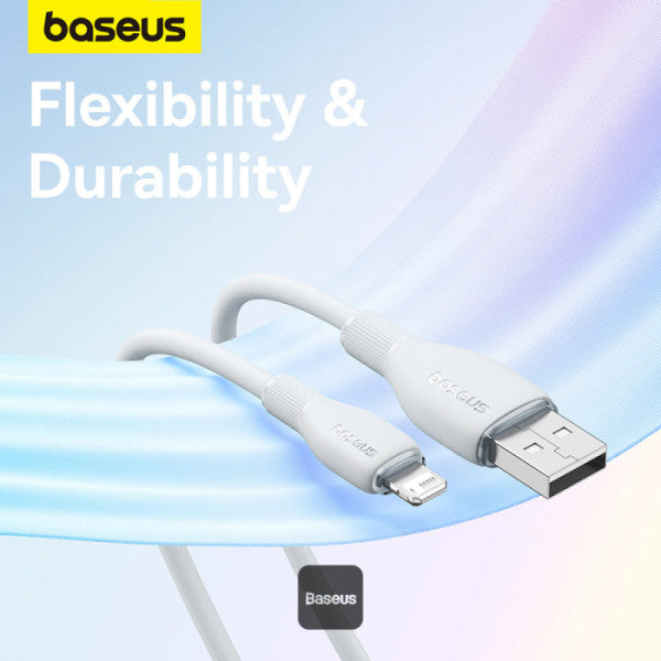 Pudding Series Fast Charging Cable With High-Speed Data Transmission USB-A to Lightning 12W 24A 12M - White