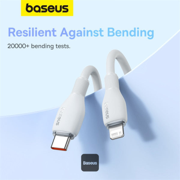 Baseus Pudding Series Fast Charging Cable With High-Speed Data Transmission Type-C to Lightning 20W 12M - White