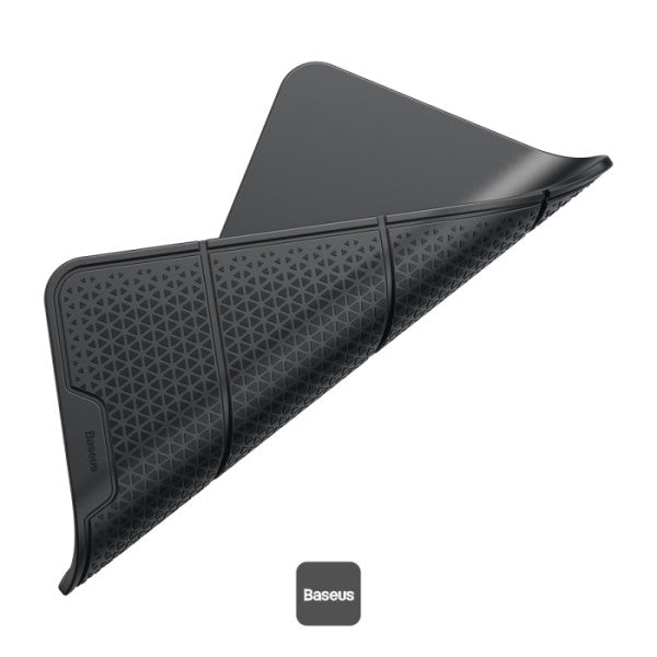 Baseus Universal Car Dashboard Anti-Slip & Foldable Rubber Pad - Reusable Heat-Resistant Silicone Mat for Phones Sunglasses Keys - Black