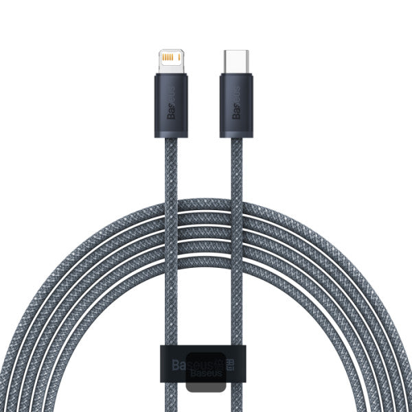 Baseus Dynamic Series Type-C to Lightning Cable - 20W PD Fast Charging & 480Mbps Data Transfer Nylon Braided 2M - Grey