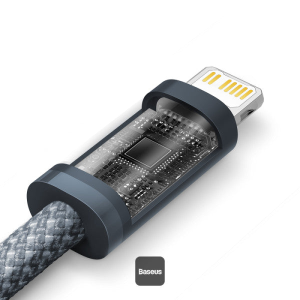 Baseus Dynamic Series Type-C to Lightning Cable - 20W PD Fast Charging & 480Mbps Data Transfer Nylon Braided 2M - Grey