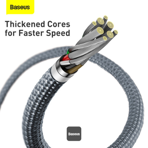 Baseus Dynamic Series Type-C to Lightning Cable - 20W PD Fast Charging & 480Mbps Data Transfer Nylon Braided 2M - Grey