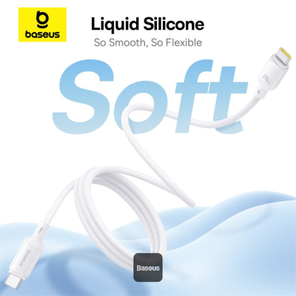 Baseus PicoGo 240W Magnetic Fast Charging USB-C Cable Type-C to Type-C 480Mbps Liquid Silicone Cable 1M - White