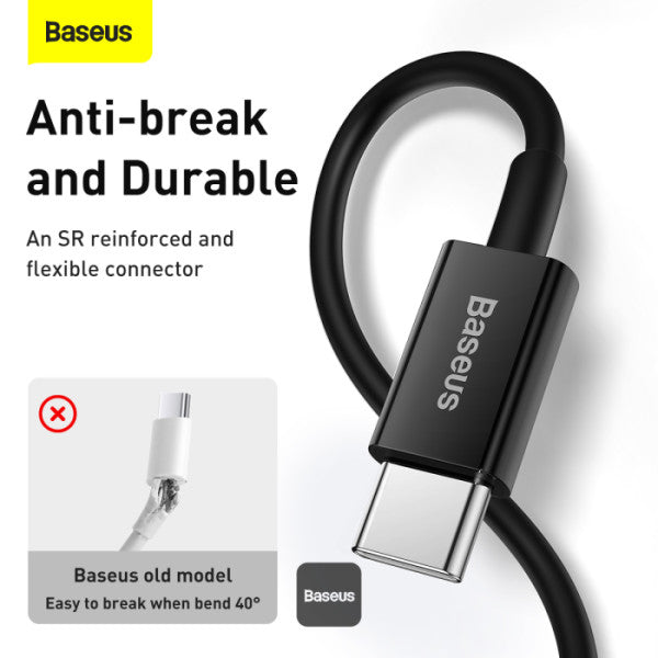 Baseus Superior Series PD 20W Type-C To Lightning Fast Charging Data Cable 2M - Black